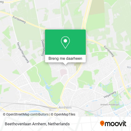 Beethovenlaan Arnhem kaart