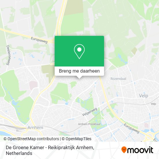 De Groene Kamer - Reikipraktijk Arnhem kaart