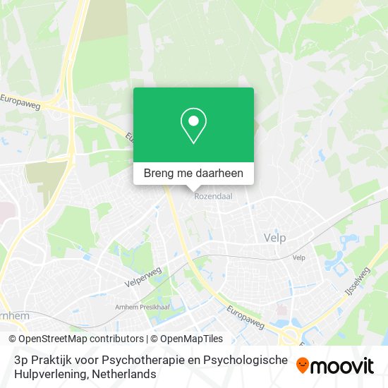 3p Praktijk voor Psychotherapie en Psychologische Hulpverlening kaart