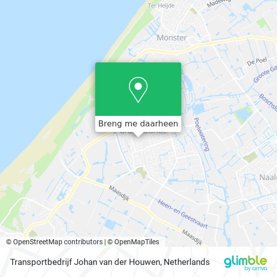 Transportbedrijf Johan van der Houwen kaart
