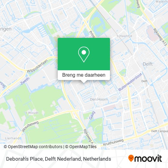 Deborah's Place, Delft Nederland kaart