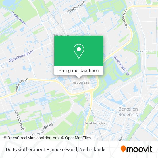 De Fysiotherapeut Pijnacker-Zuid kaart