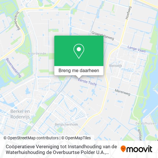 Coöperatieve Vereniging tot Instandhouding van de Waterhuishouding de Overbuurtse Polder U.A. kaart