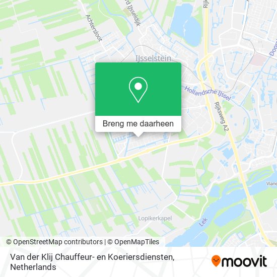 Van der Klij Chauffeur- en Koeriersdiensten kaart