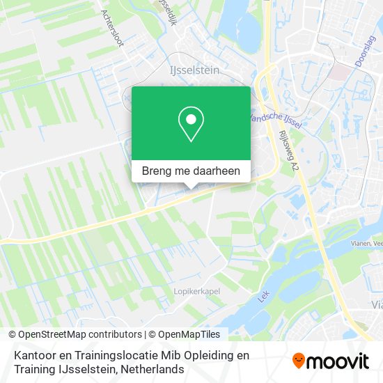 Kantoor en Trainingslocatie Mib Opleiding en Training IJsselstein kaart