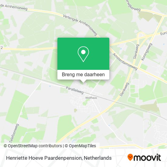 Henriette Hoeve Paardenpension kaart