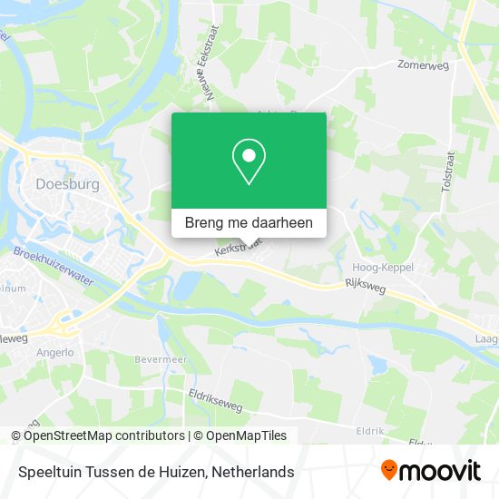 Speeltuin Tussen de Huizen kaart