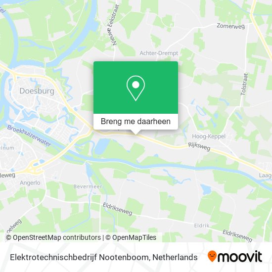 Elektrotechnischbedrijf Nootenboom kaart