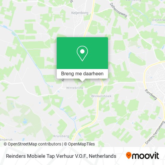 Reinders Mobiele Tap Verhuur V.O.F. kaart