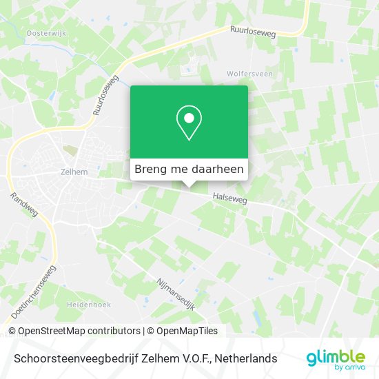 Schoorsteenveegbedrijf Zelhem V.O.F. kaart