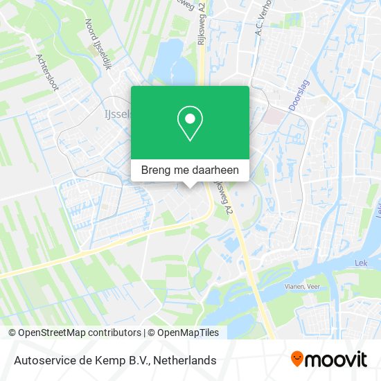 Autoservice de Kemp B.V. kaart