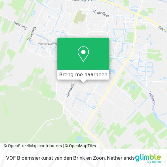 VOF Bloemsierkunst van den Brink en Zoon kaart