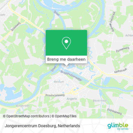 Jongerencentrum Doesburg kaart