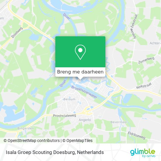 Isala Groep Scouting Doesburg kaart