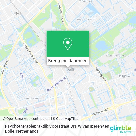 Psychotherapiepraktijk Voorstraat Drs W van Iperen-ten Dolle kaart