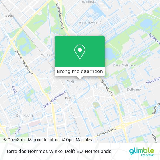 Terre des Hommes Winkel Delft EO kaart