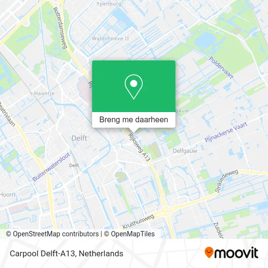 Carpool Delft-A13 kaart
