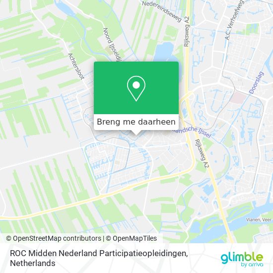 ROC Midden Nederland Participatieopleidingen kaart