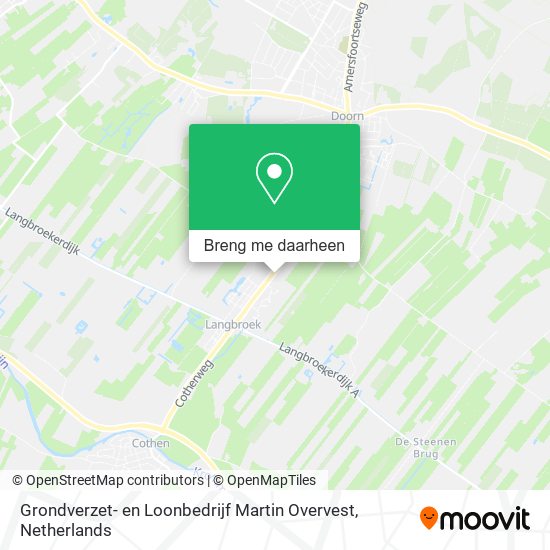 Grondverzet- en Loonbedrijf Martin Overvest kaart