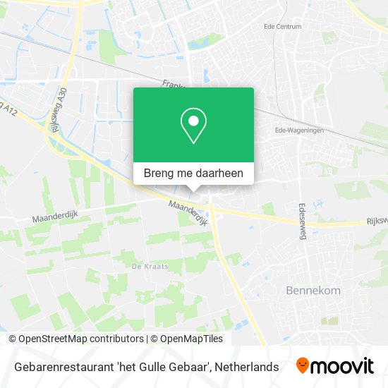 Gebarenrestaurant 'het Gulle Gebaar' kaart