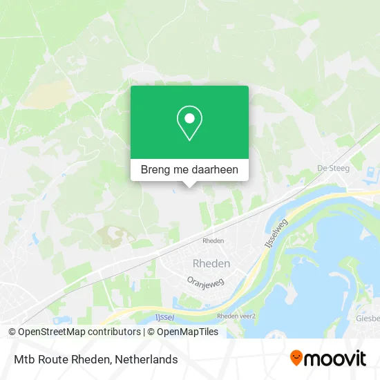 Mtb Route Rheden kaart