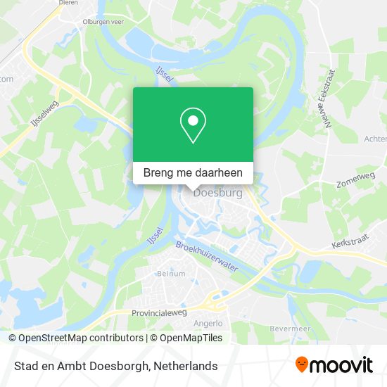 Stad en Ambt Doesborgh kaart