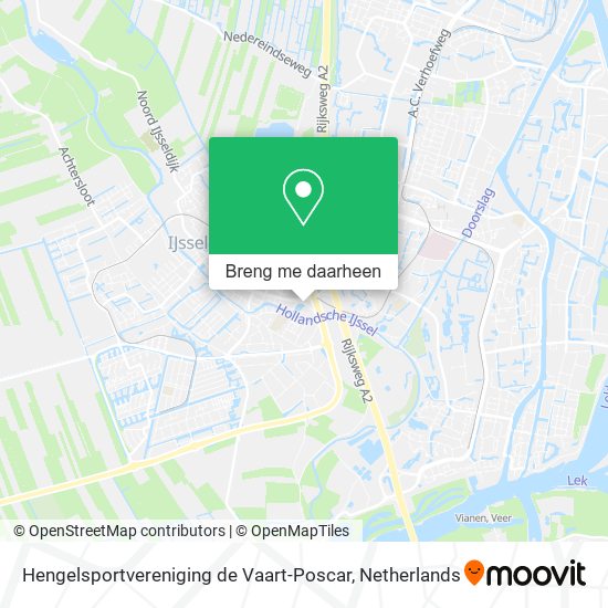 Hengelsportvereniging de Vaart-Poscar kaart