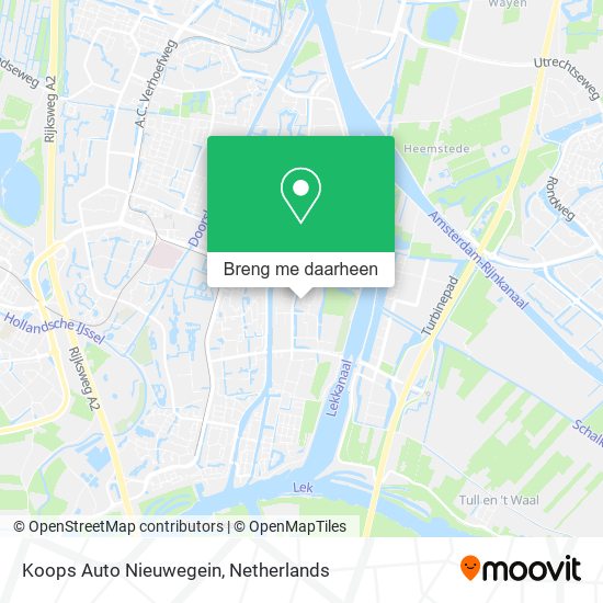 Koops Auto Nieuwegein kaart