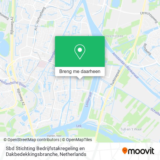 Sbd Stichting Bedrijfstakregeling en Dakbedekkingsbranche kaart