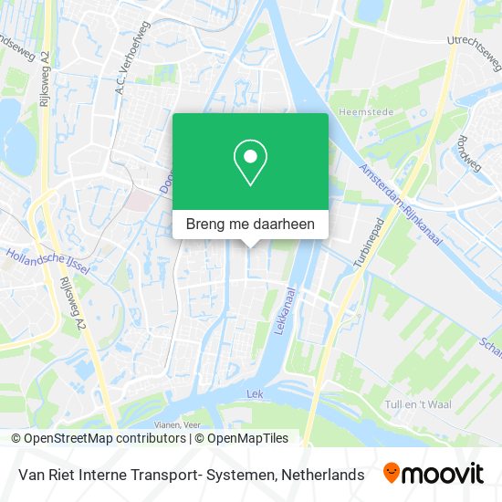 Van Riet Interne Transport- Systemen kaart