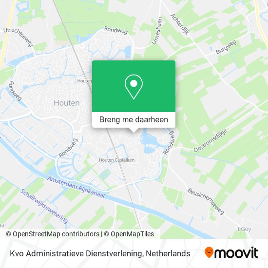 Kvo Administratieve Dienstverlening kaart
