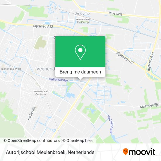 Autorijschool Meulenbroek kaart