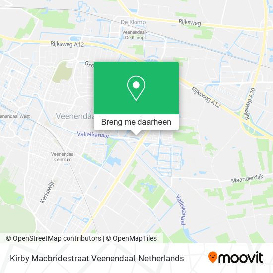 Kirby Macbridestraat Veenendaal kaart