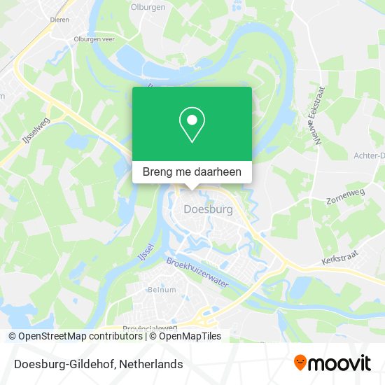 Doesburg-Gildehof kaart