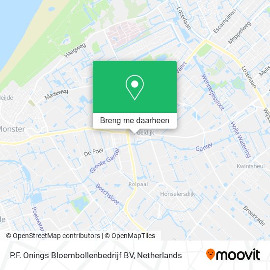 P.F. Onings Bloembollenbedrijf BV kaart