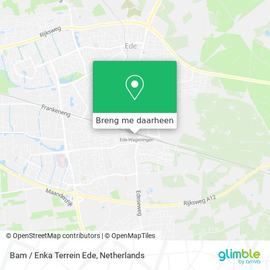 Bam / Enka Terrein Ede kaart