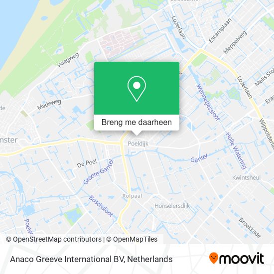 Anaco Greeve International BV kaart