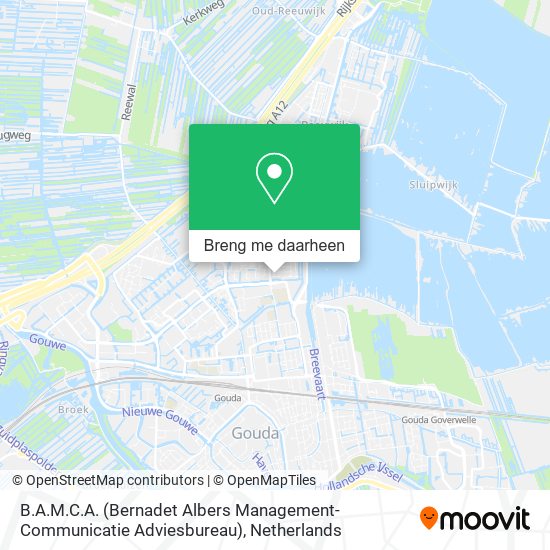 B.A.M.C.A. (Bernadet Albers Management-Communicatie Adviesbureau) kaart