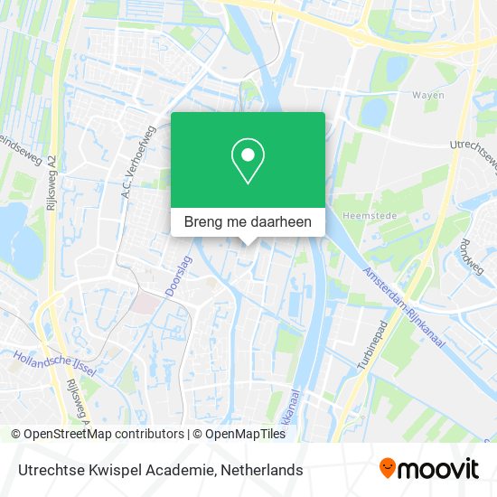 Utrechtse Kwispel Academie kaart