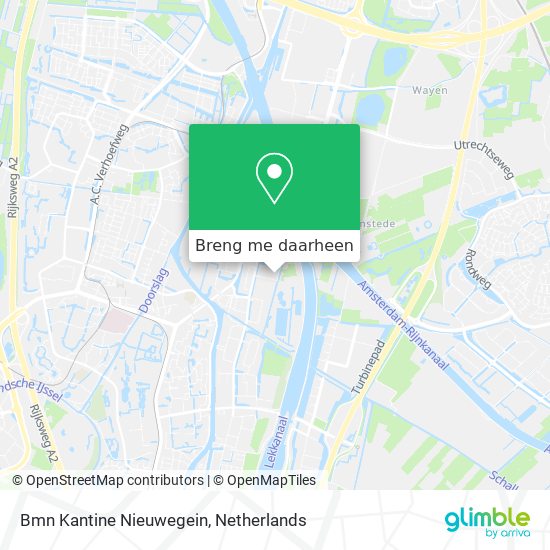 Bmn Kantine Nieuwegein kaart