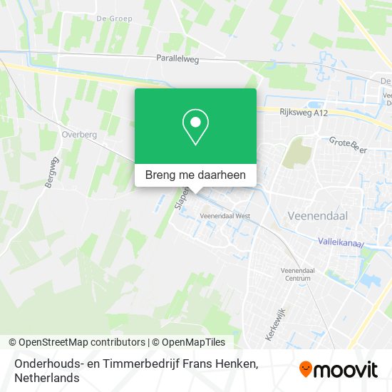 Onderhouds- en Timmerbedrijf Frans Henken kaart