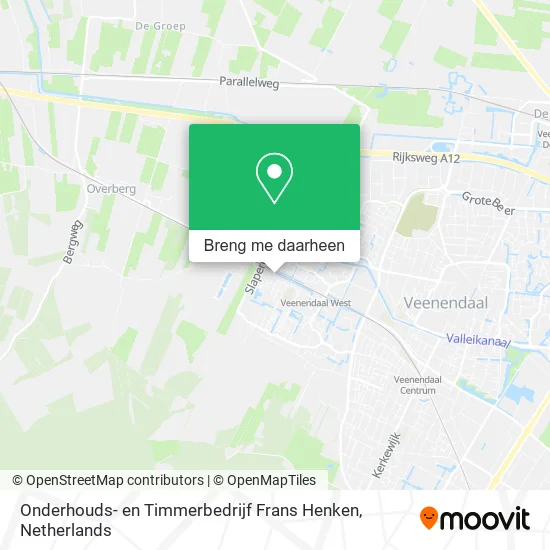 Onderhouds- en Timmerbedrijf Frans Henken kaart