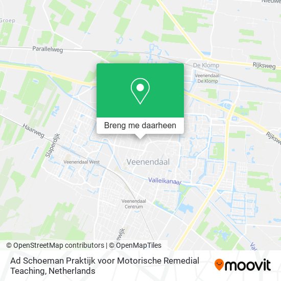 Ad Schoeman Praktijk voor Motorische Remedial Teaching kaart