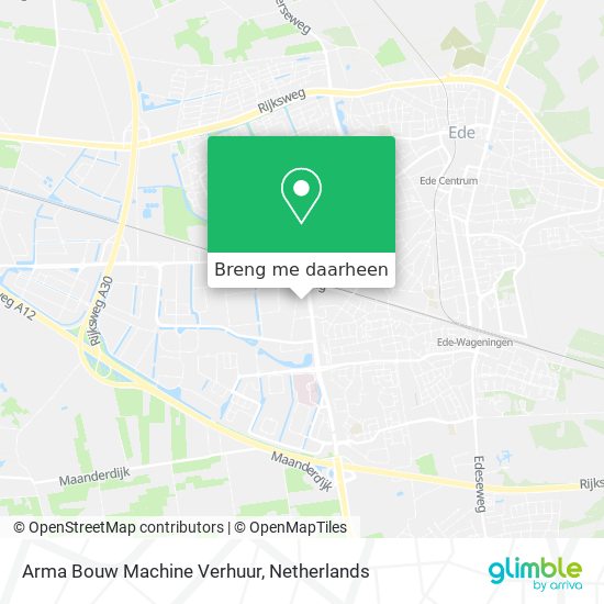 Arma Bouw Machine Verhuur kaart