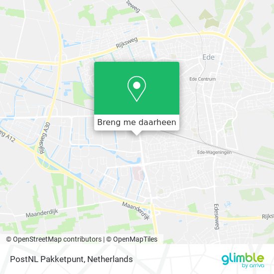 PostNL Pakketpunt kaart