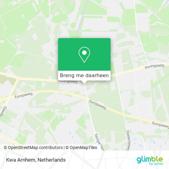 Kwa Arnhem kaart