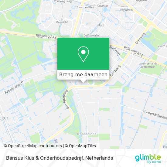 Bensus Klus & Onderhoudsbedrijf kaart