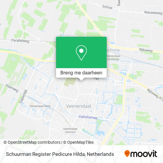Schuurman Register Pedicure Hilda kaart