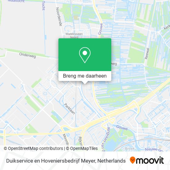 Duikservice en Hoveniersbedrijf Meyer kaart