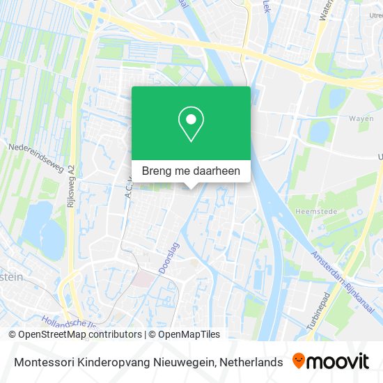 Montessori Kinderopvang Nieuwegein kaart